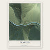 Clayton, Idaho map print, the full design