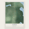 Naples, South Dakota map print, the full design