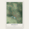 Brooklet, Georgia map print, the full design