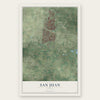 San Juan, Texas map print, the full design