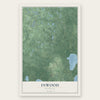 Inwood, Michigan map print, the full design