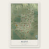 Blunt, South Dakota map print, the full design