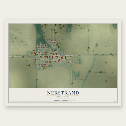 Nerstrand, Minnesota map print, the full design