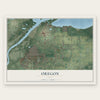 Oregon, Ohio map print, the full design