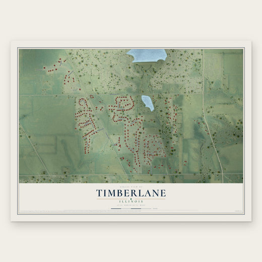Timberlane, Illinois map print, the full design
