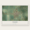 Toledo, Illinois map print, the full design
