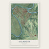 Falmouth, Kentucky map print, the full design