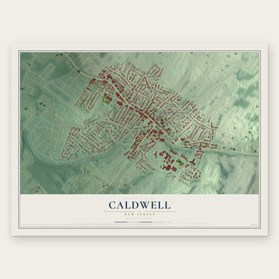 Caldwell, New Jersey map print, the full design