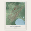 Pleasantville, New Jersey map print, the full design