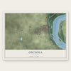 Osceola, Arkansas map print, the full design