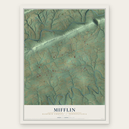 Mifflin, Dauphin County, Pennsylvania map print, the full design