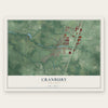 Cranbury, New Jersey map print, the full design