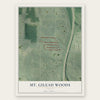 Mt. Gilead Woods, Georgia map print, the full design