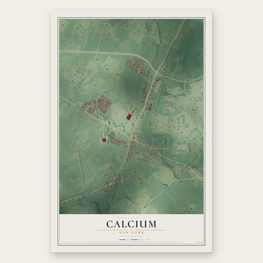 Calcium, New York map print, the full design
