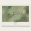 Dell, Arkansas map print, the full design