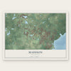 Madison, Mississippi map print, the full design