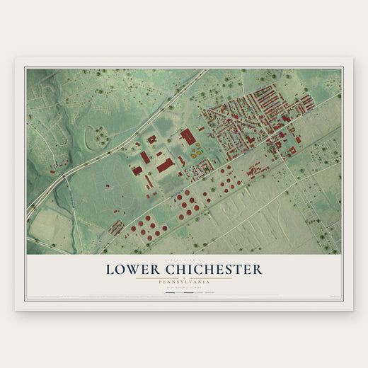 Lower Chichester, Pennsylvania map print, the full design