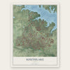 Southlake, Texas map print, the full design