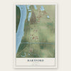Hartford, Illinois map print, the full design