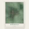 Bowersville, Ohio map print, the full design