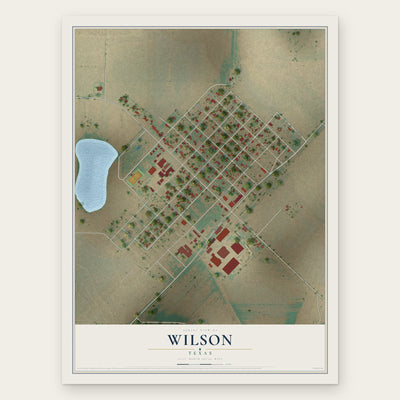 Wilson, Texas map print, the full design