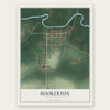 Hookerton, North Carolina map print, the full design