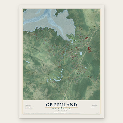 Greenland, New Hampshire map print, the full design