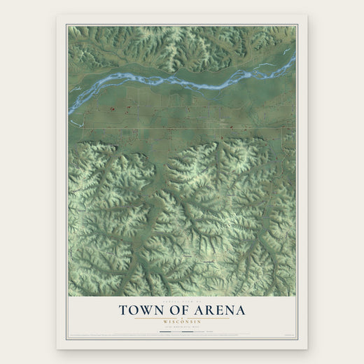Town of Arena, Wisconsin map print, the full design