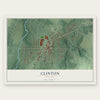 Clinton, New York map print, the full design
