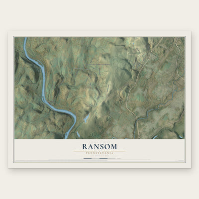 Ransom, Pennsylvania map print, the full design