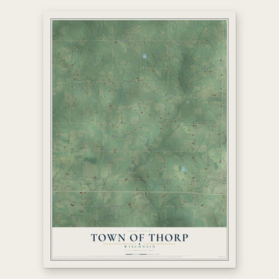 Town of Thorp, Wisconsin map print, the full design