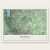 Penfield, New York map print, the full design