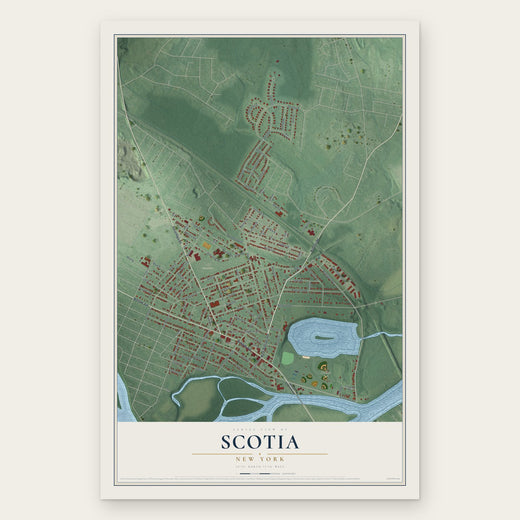 Scotia, New York map print, the full design