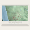 Village of Lansing, New York map print, the full design