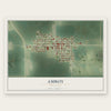 Amboy, Minnesota map print, the full design