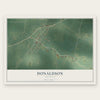 Donaldson, Arkansas map print, the full design