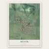 Beaver, Ohio map print, the full design