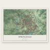 Springdale, Arkansas map print, the full design