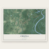 Creola, Alabama map print, the full design
