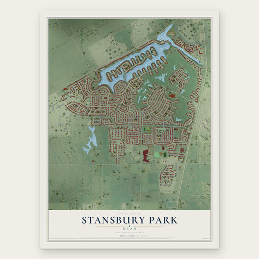 Stansbury Park, Utah map print, the full design
