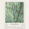Winchester, Connecticut map print, the full design