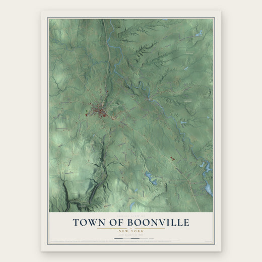 Town of Boonville, New York map print, the full design