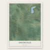 Smithville, Arkansas map print, the full design