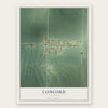 Concord, Illinois map print, the full design