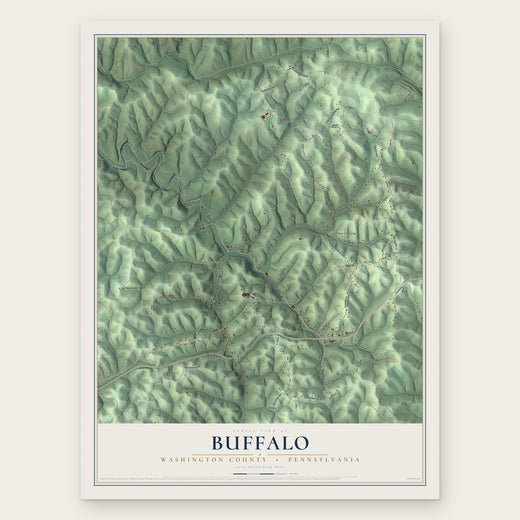 Buffalo, Washington County, Pennsylvania map print, the full design