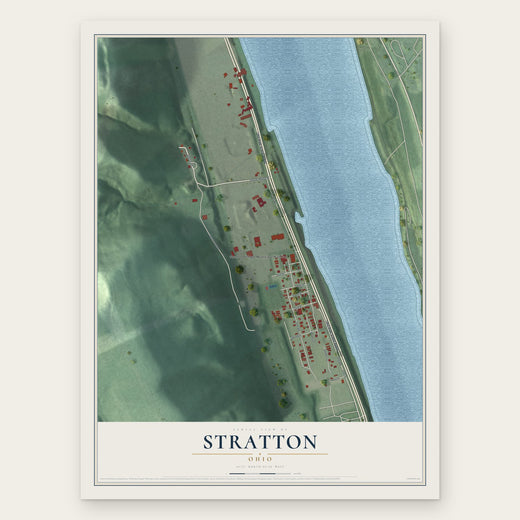 Stratton, Ohio map print, the full design