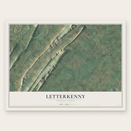 Letterkenny, Pennsylvania map print, the full design