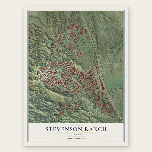 Stevenson Ranch, California map print, the full design
