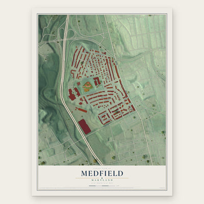 Medfield, Maryland map print, the full design