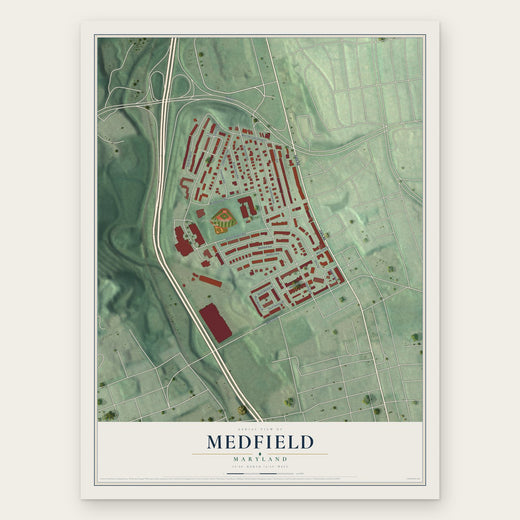 Medfield, Maryland map print, the full design